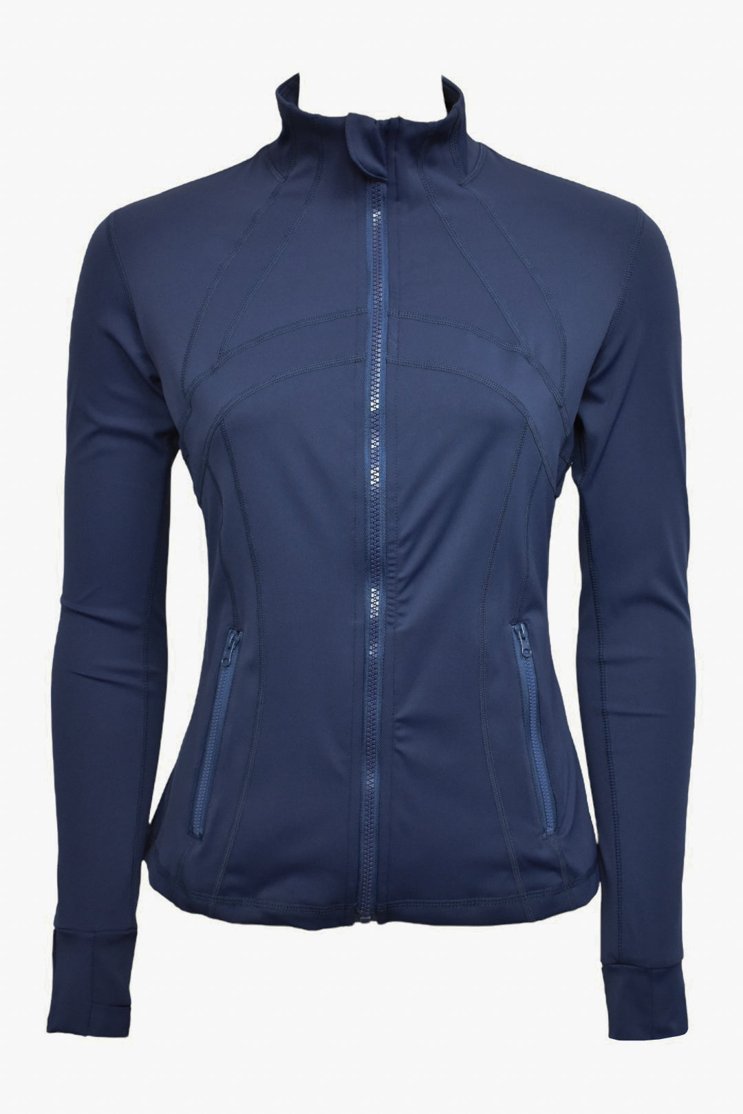 Womens Navy Active Leggings & Zip-Up Jacket Set