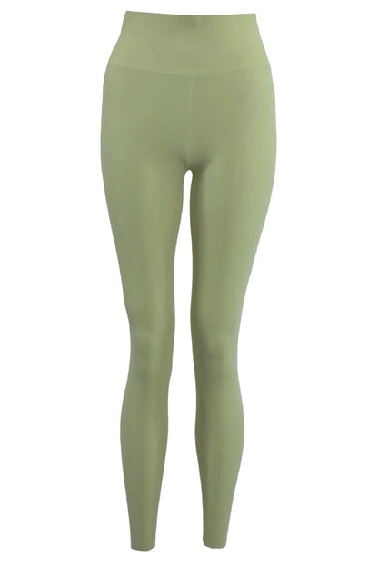 Womens Olive Active Leggings & Zip-Up Jacket Set