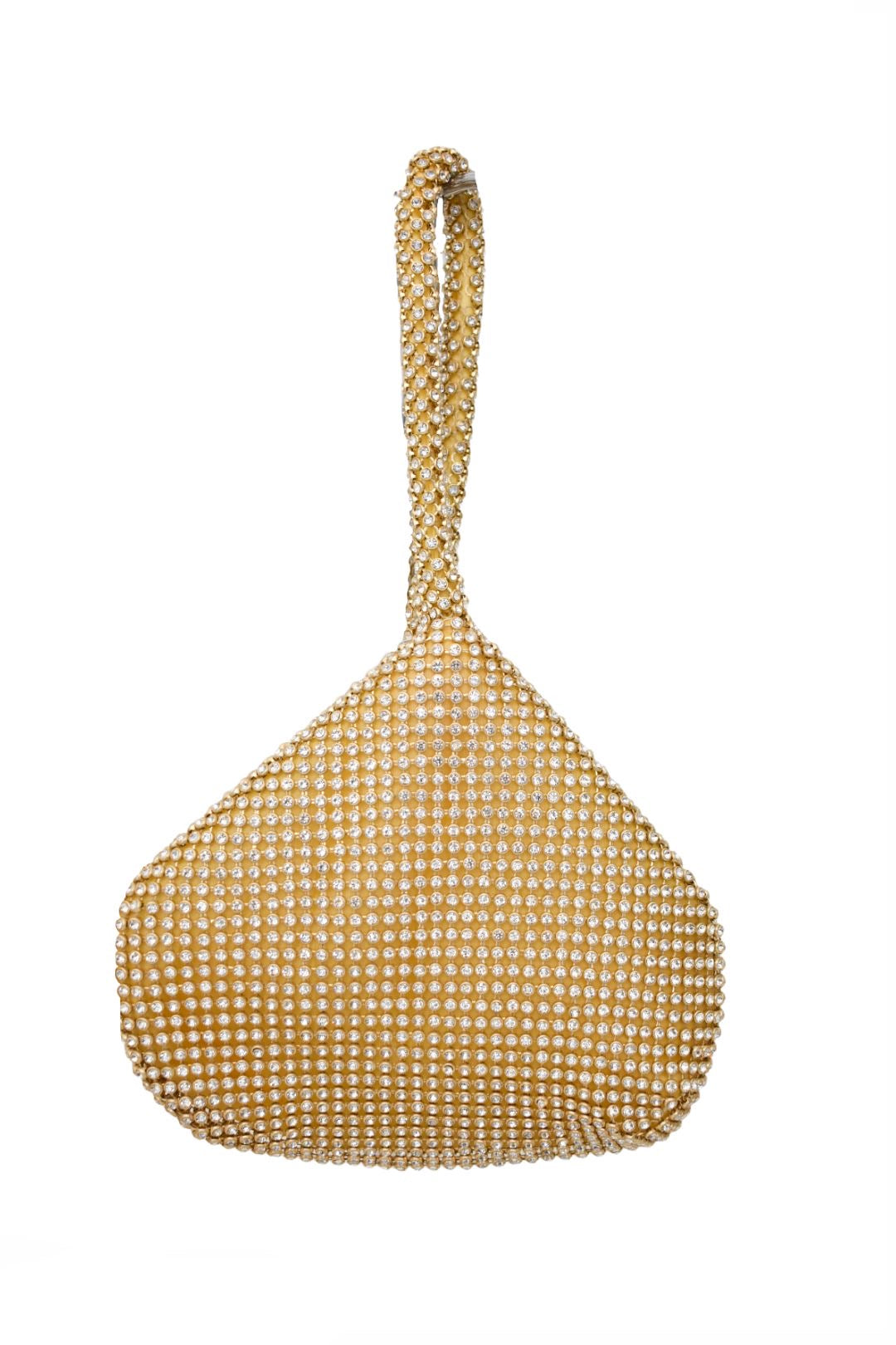 Gold Diamante Large Pouch Wristlet