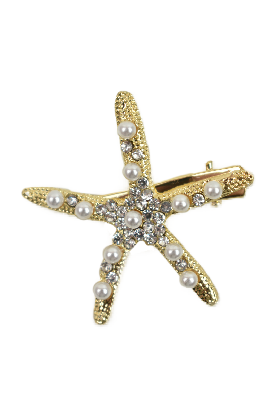 Gold Diamante Starfish Hairslide 1