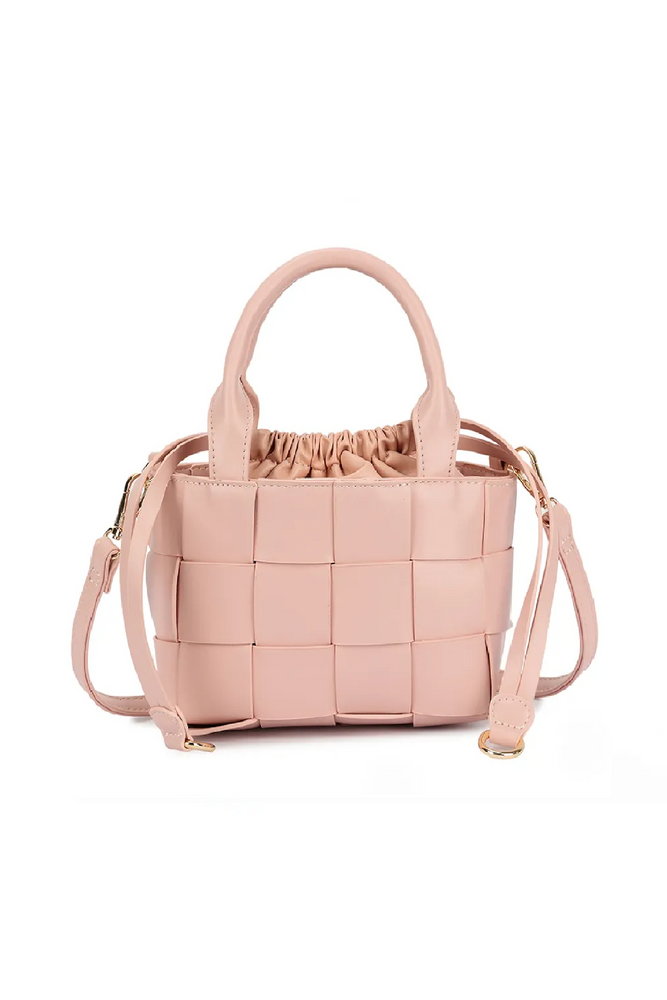 Light Pink Woven Mini Grab Bag