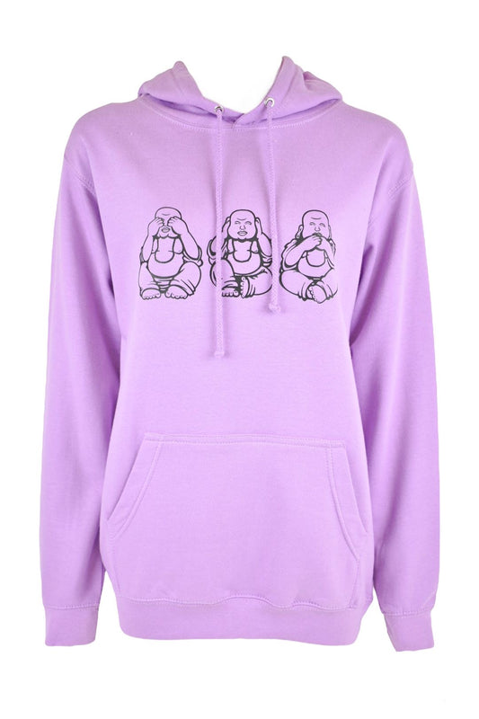 Womans Lilac "See No Evil, Hear No Evil, Speak No Evil" Hoodie