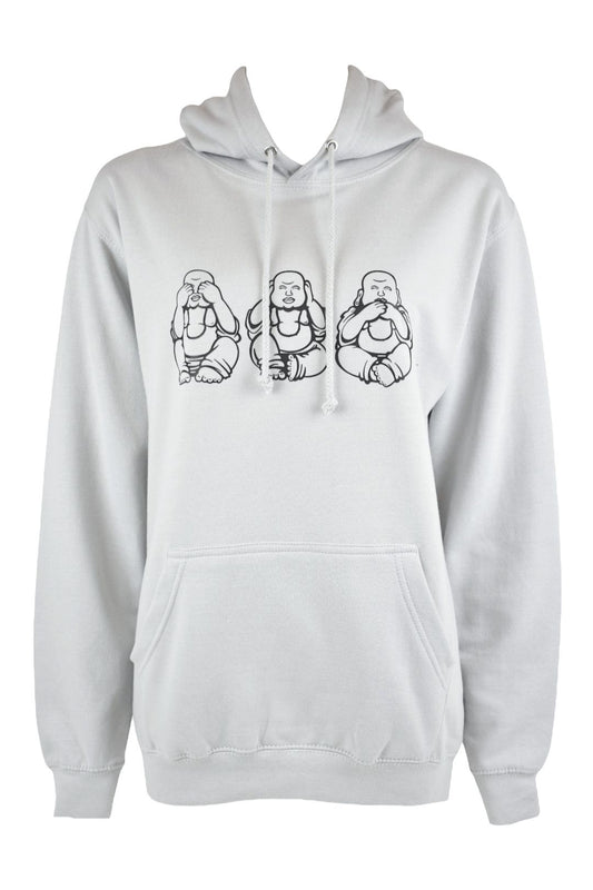 Womens Grey "See No Evil, Hear No Evil, Speak No Evil" Hoodie