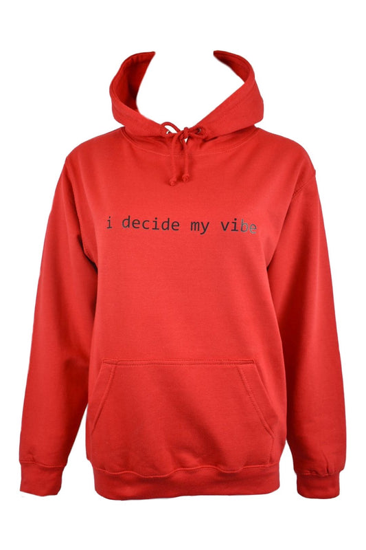 Womens Red 'I Decide My Vibe' Hoodie