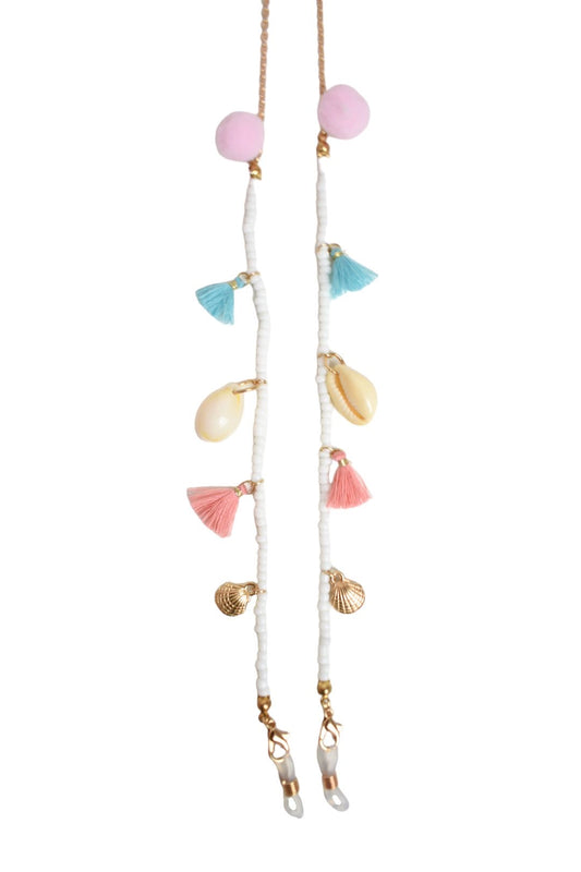 Shell & Tassel Beaded Sunglasses Chain