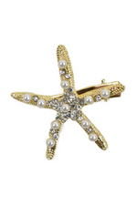 Gold Diamante Starfish Hairslide