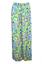 Green Psychedelic Wide Leg Trousers