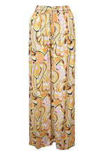 Cream Psychedelic Wide Leg Trousers