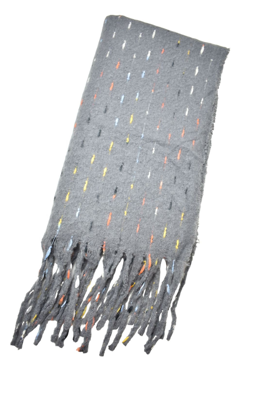 Grey Multi Links Woollen Scarf