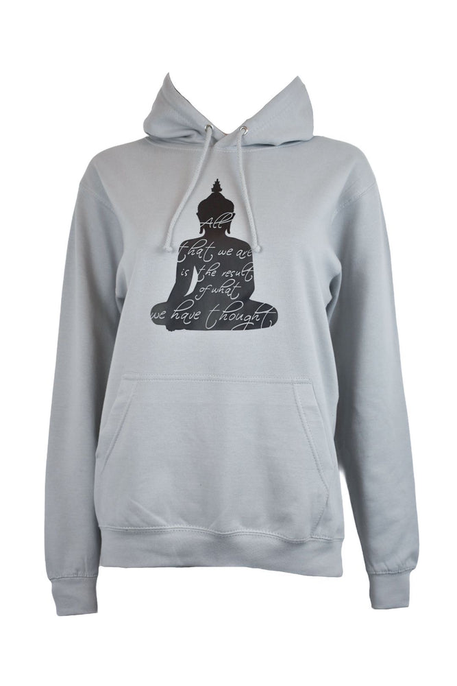 Grey Buddha Thoughts Hoodie