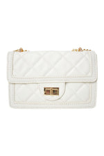 White Quilted Mini Cross Body Bag