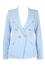 Sky Blue Double Breasted Blazer