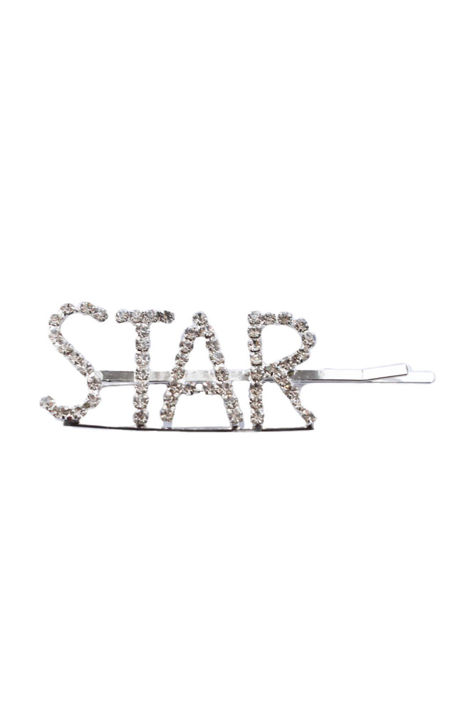 Silver Diamante STAR Hairslide