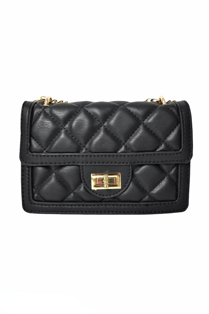 Black Quilted Mini Cross Body Bag