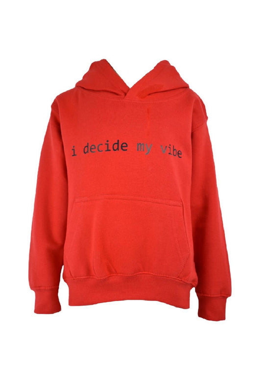 Kids Red 'I Decide My Vibe' Hoodie