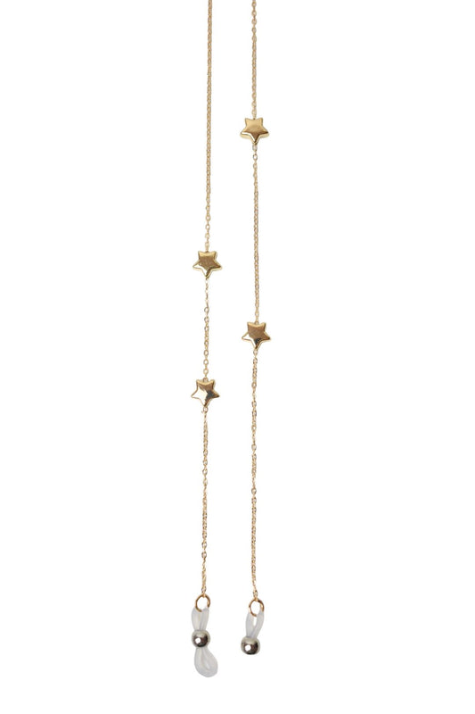 Gold 2 Star Sunglasses Chain