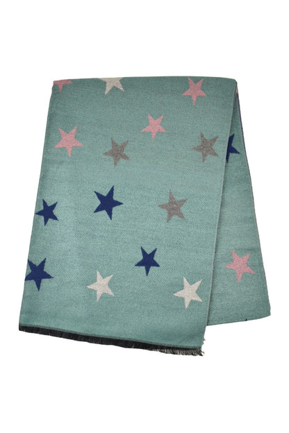 Green Multi Star Scarf