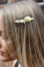 Gold Shell Starfish & Pearl Hairslide