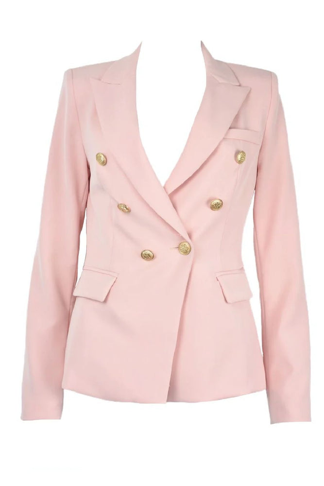 Baby Pink Double Breasted Blazer