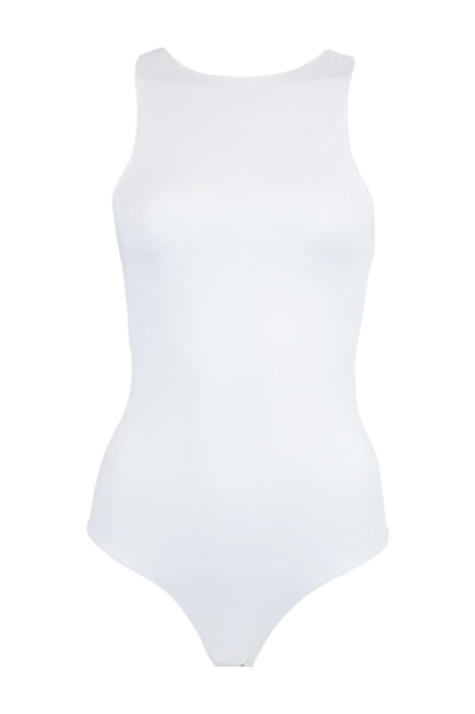 White Sleeveless Bodysuit