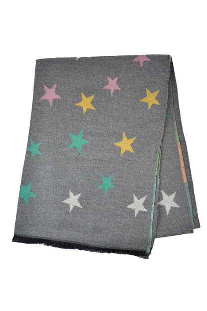 Grey Multi Star Scarf