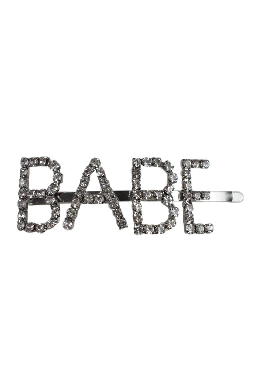 BABE Silver Diamante Hairslide