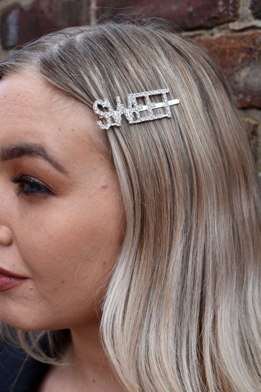 Silver Diamante SWEET Hairslide