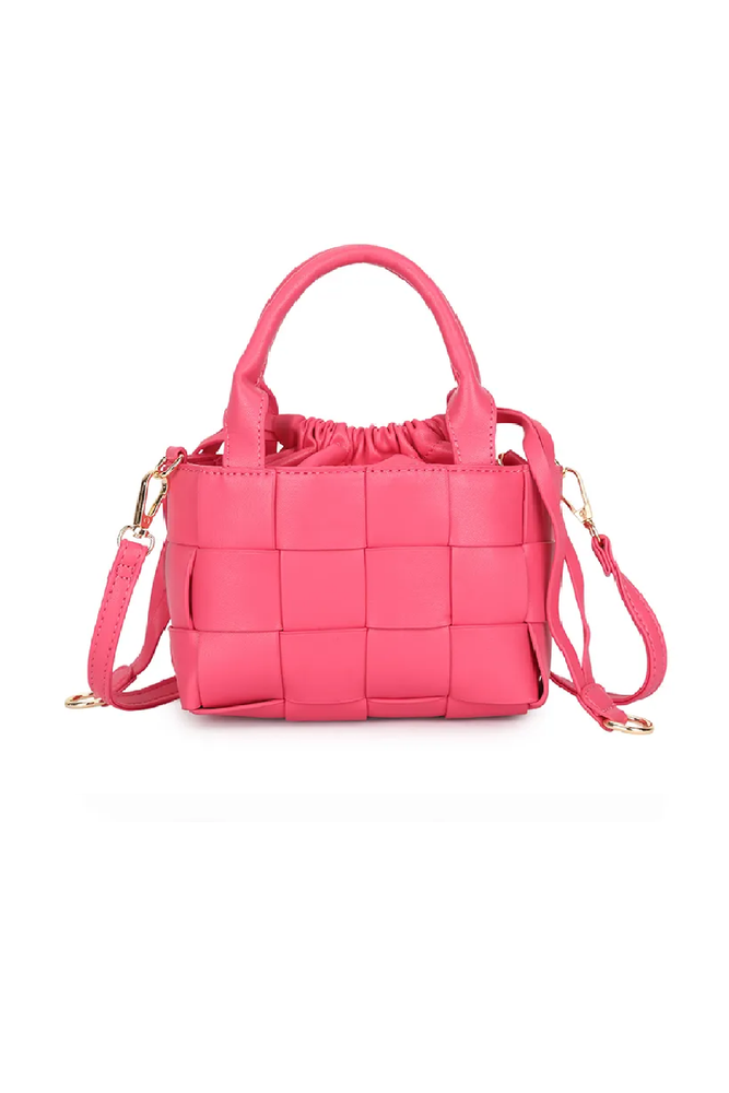 Pink Woven Mini Grab Bag